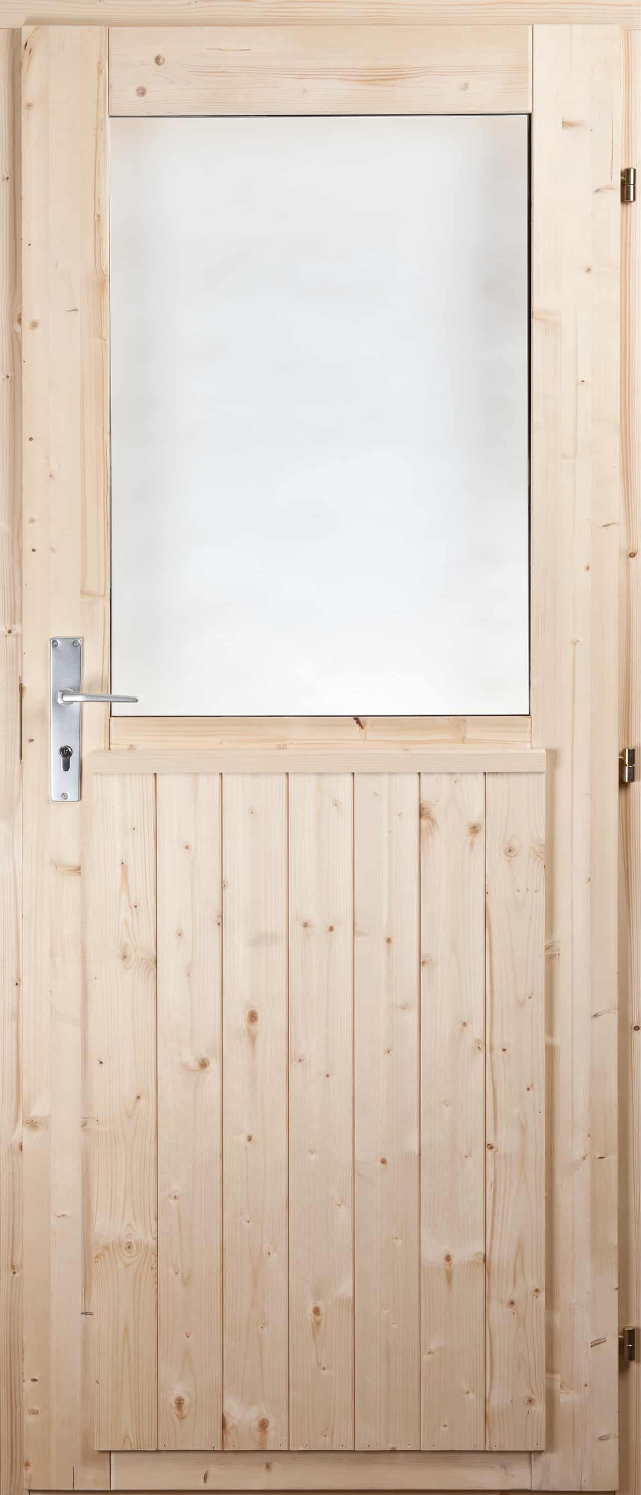 Front door Pine/Spruce 100x210cm (with window, to the right)